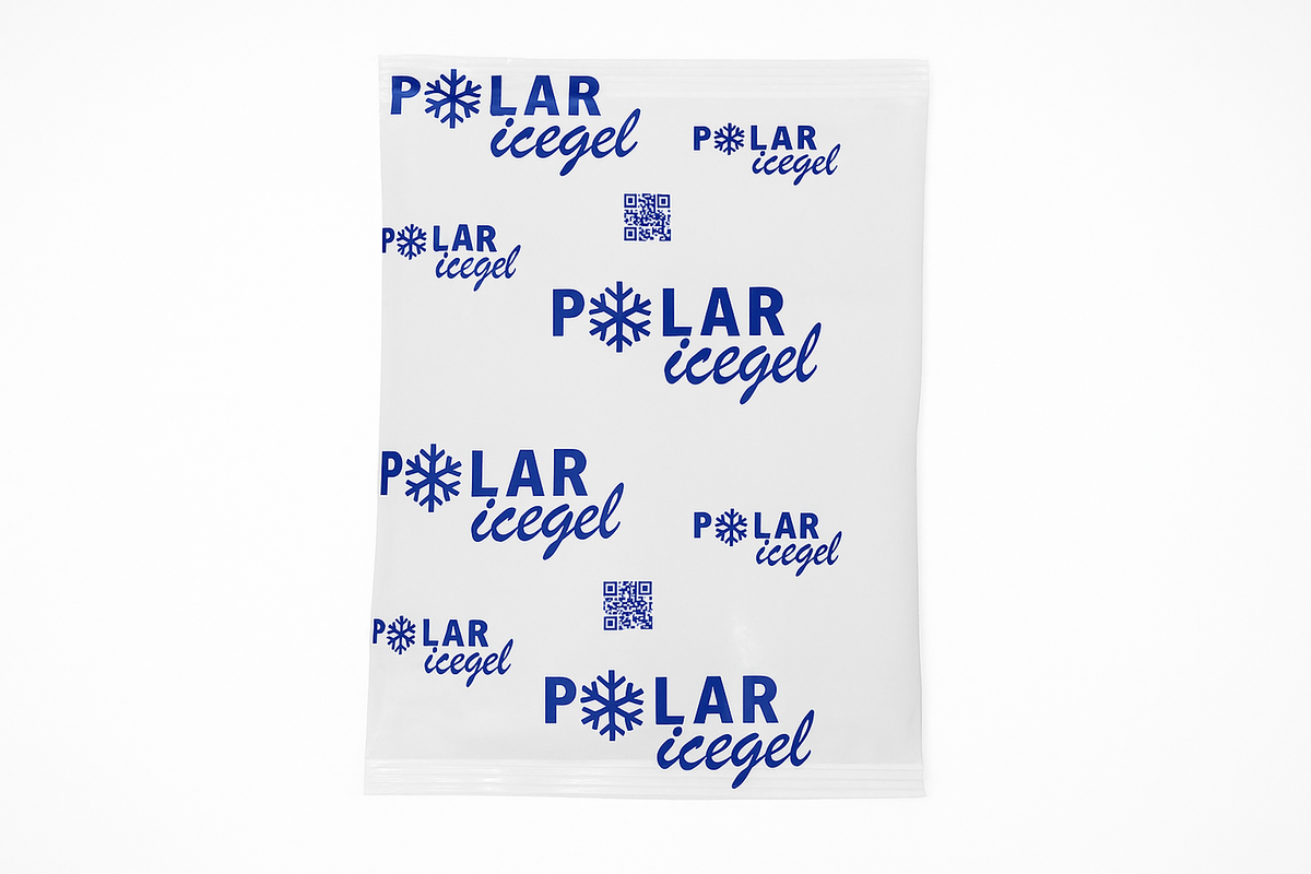 Bolsa de hielo reutilizable para transporte refrigerado de 250 g.